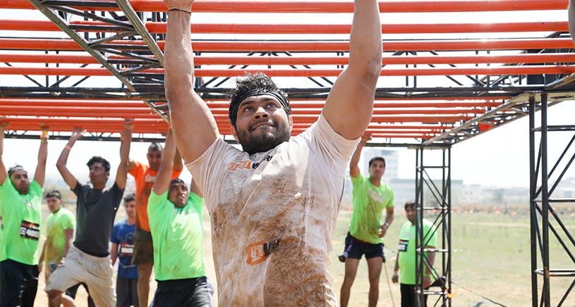 Bandar Ka Khel obstacle at a Desi Warrior event