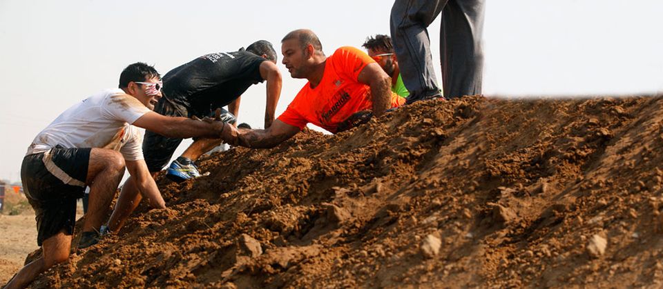 Camel Humps obstacle at a Desi Warrior event