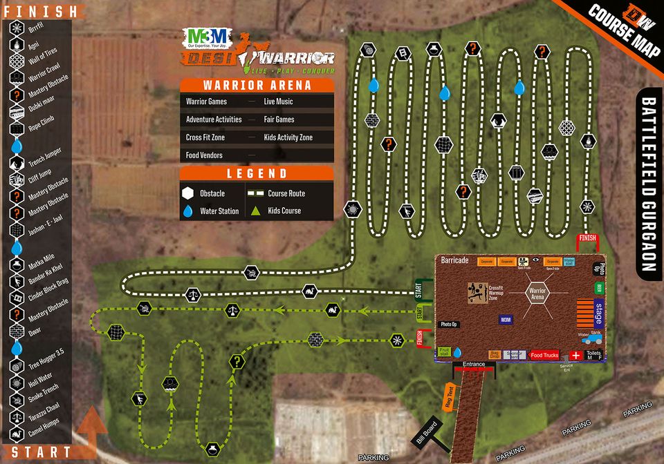 Main course map, Battlefield Gurgaon, 11 October 2015