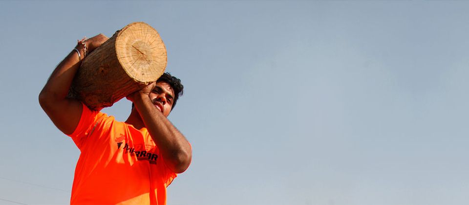 Tree Hugger obstacle at a Desi Warrior event